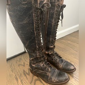 Bed stu distressed lace up boots - Cobbler Series